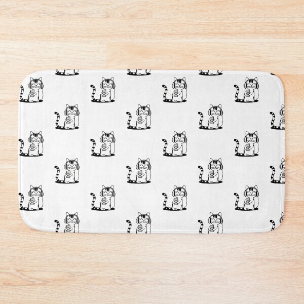 Item preview, Cute Headphones Kitten - Cat Listening to Music designed and sold by BearsAndSkulls.
