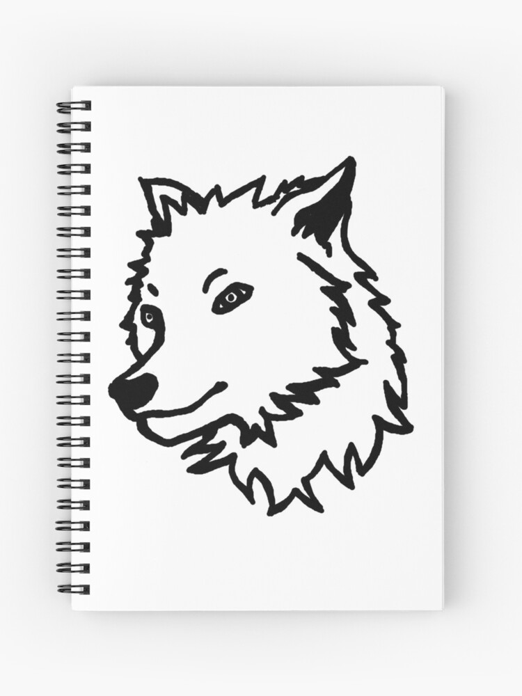 Cuaderno de espiral «Lobo, dibujos animados, dibujo» de nijess | Redbubble