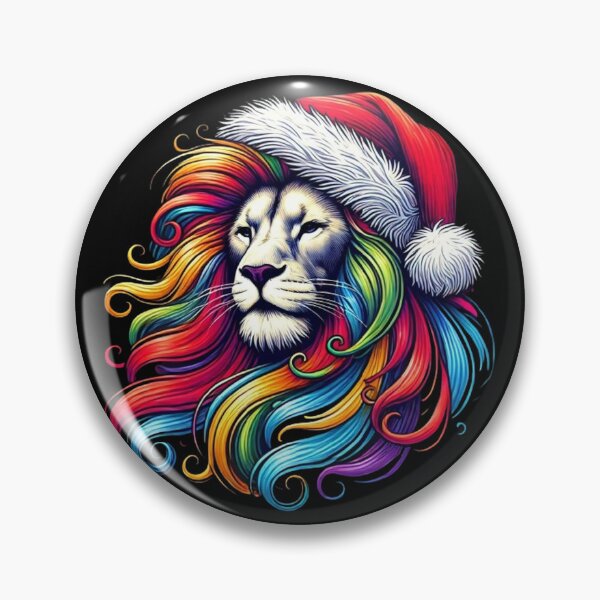 Item preview, Lion Santa Hat Ugly Christmas Sweater Lion Lovers Holiday designed and sold by SztylishDesigns.