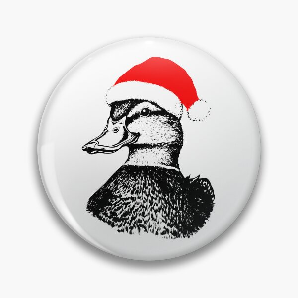 Item preview, Mallard Duck in Christmas Hat designed and sold by JollyCritters.