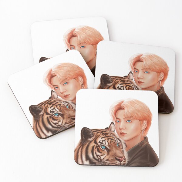 Item preview, BTS SUGA WITH TIGER FANART designed and sold by Springethereal.