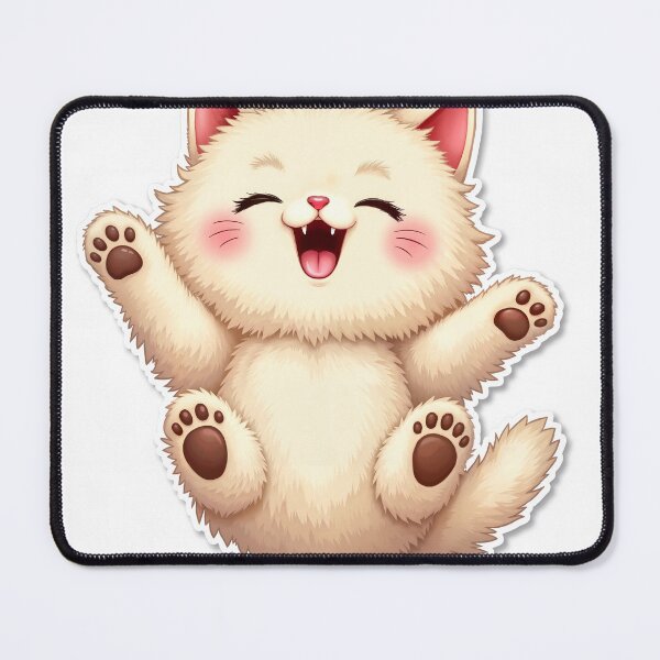 Item preview, Cute Cat in a Playful Pose – Isolated designed and sold by ArtVibesX.