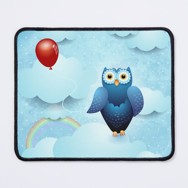 Item preview, Over the clouds, owl and balloon designed and sold by LuisaVenturoli.