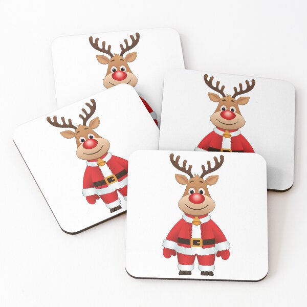 Artikelvorschau, Ein Hirsch im Weihnachtsmannkostüm. Vektorzeichnung einer Hirschfigur. entworfen und verkauft von lu-print-design.