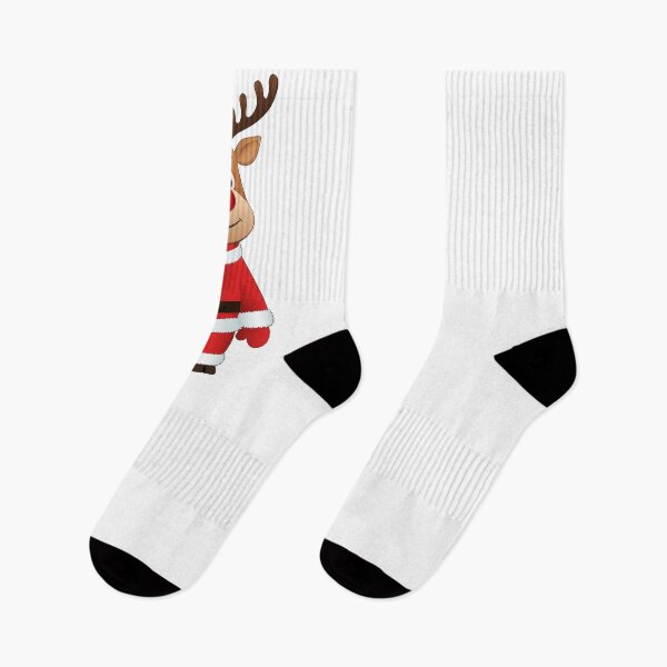 Item preview, A deer in a Santa Claus costume. Vector drawing of a deer character. designed and sold by lu-print-design.