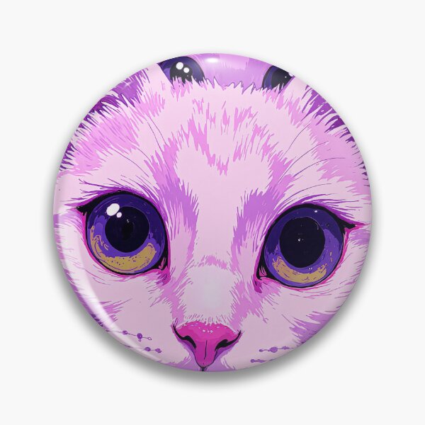 Item preview, Enigmatic feline mosaic in pink and purple designed and sold by ShroomForge.