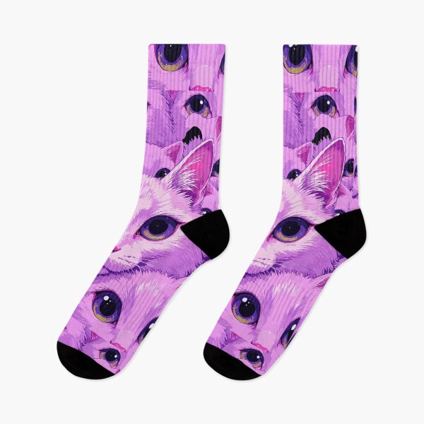 Item preview, Enigmatic feline mosaic in pink and purple designed and sold by ShroomForge.