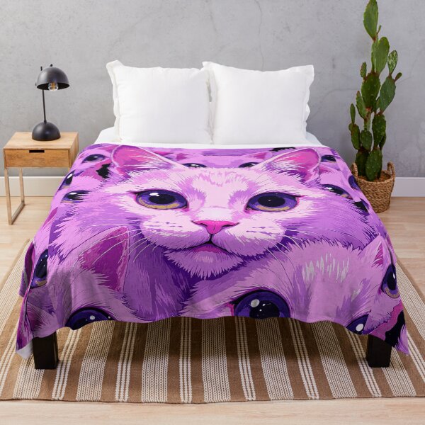 Item preview, Enigmatic feline mosaic in pink and purple designed and sold by ShroomForge.