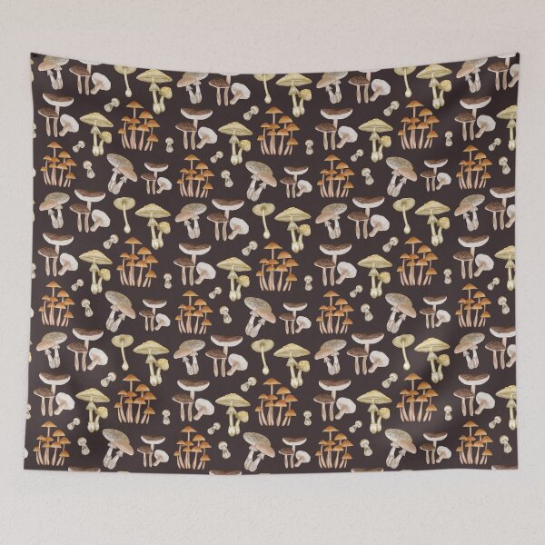 Item preview, Woodland mushrooms seamless pattern designed and sold by pinkyfish1010.