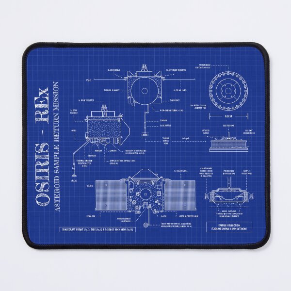 Item preview, OSIRIS-REx. Asteroid Sample Return Mission. Vertical (Blueprint) designed and sold by BGALAXY.