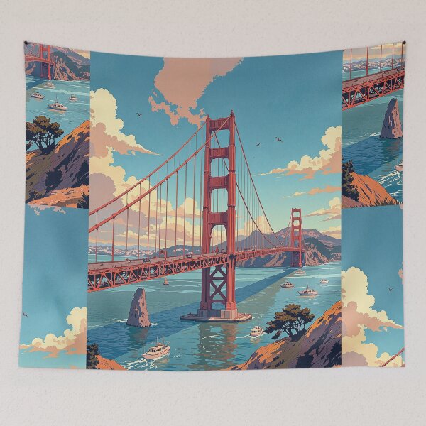 Item preview, Golden gate bridge reflections designed and sold by ShroomForge.
