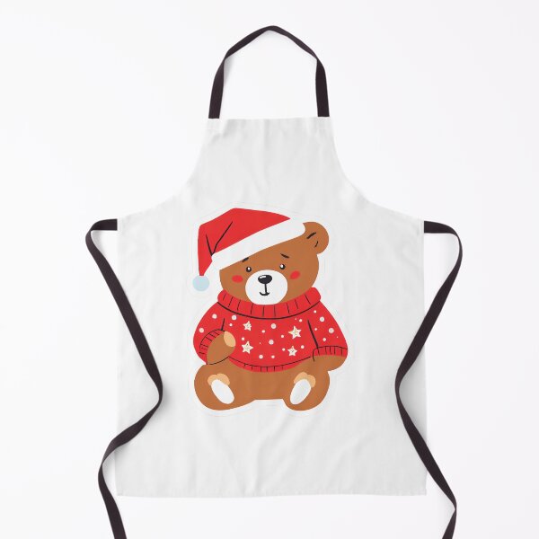 Item preview, Cozy Christmas Bear in santa hat designed and sold by GeoSketchWear.