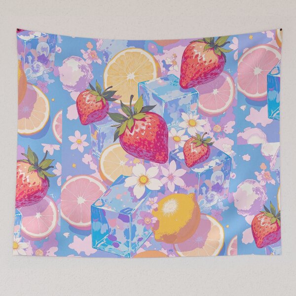 Item preview, Fruity floral harmony an abstract symphony in color designed and sold by ShroomForge.