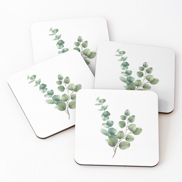 Item preview, Eucalyptus plant Greenery Bouquet Watercolor branch with round leaves hand drawn floral illustration designed and sold by BartolArt.