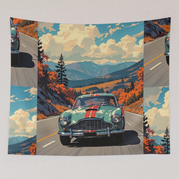Item preview, Green stripes on the open road a journey designed and sold by ShroomForge.