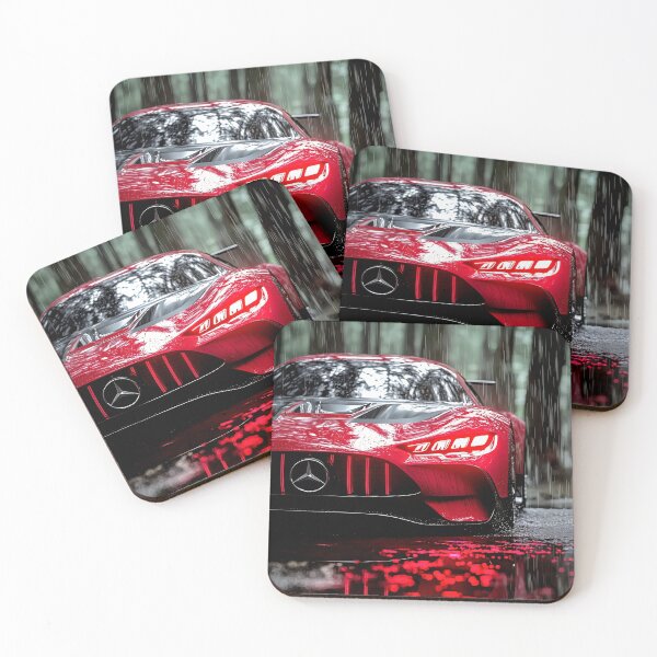 Item preview, Red Sports Car in the Rain - Stunning Automotive Photography designed and sold by Guesso.