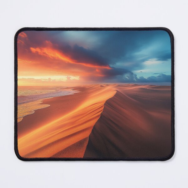 Item preview, Desert scene with sea at sunset - Landscape photo designed and sold by TheArtistOf2022.