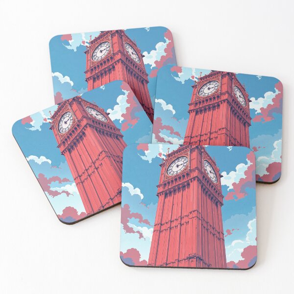 Item preview, Londons timeless majesty the red clock tower and designed and sold by MadeByHaresShop.