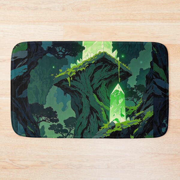 Item preview, Luminescent cavern forest a realm of green crystals designed and sold by MadeByHaresShop.