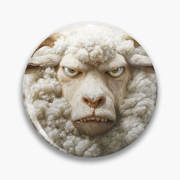 Item preview, Angry Sheep with Horns and Unique Crystal Fur designed and sold by Anastasiia Yurevych.