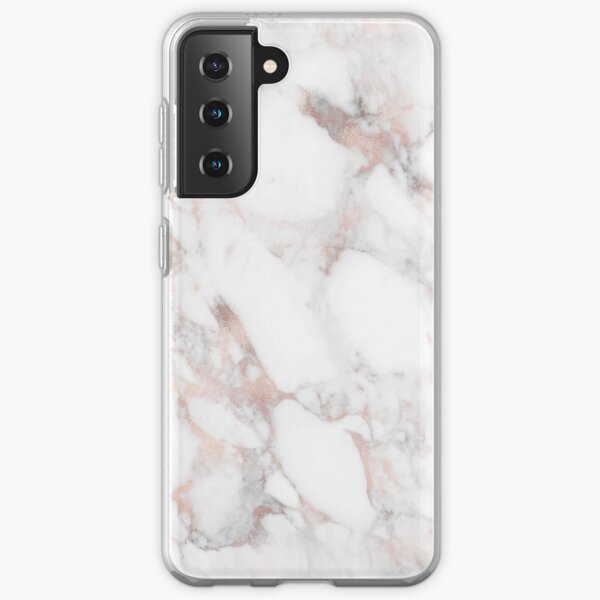 Luxury Rose-gold faux marble Samsung Galaxy Soft Case