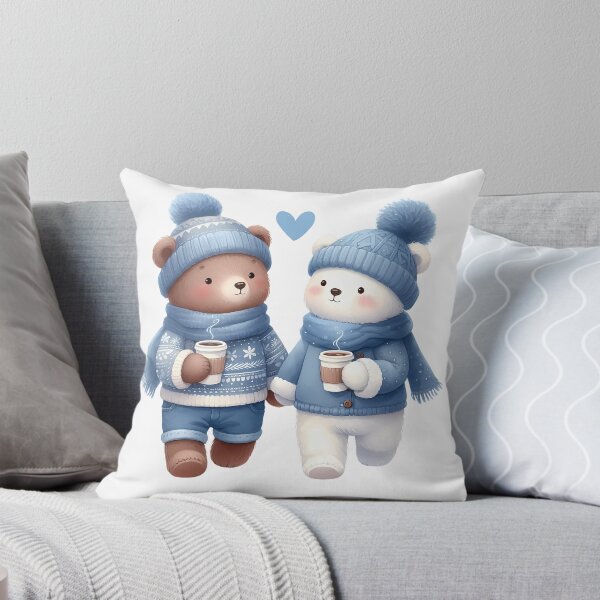 Item preview, A0508 Winter Bear Friends - Adorable Plush Companions for Kids, Gifts, and Seasonal Décor designed and sold by angieart68.