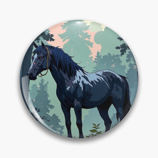 Item preview, Majestic stallion amidst enchanted forest designed and sold by MadeByHaresShop.
