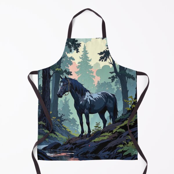 Item preview, Majestic stallion amidst enchanted forest designed and sold by MadeByHaresShop.