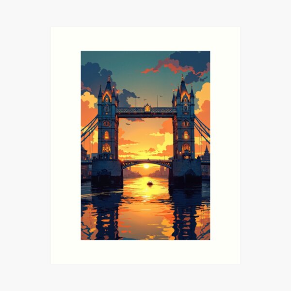 Item preview, Majestic sunset over tower bridge a glimpse into designed and sold by MadeByHaresShop.