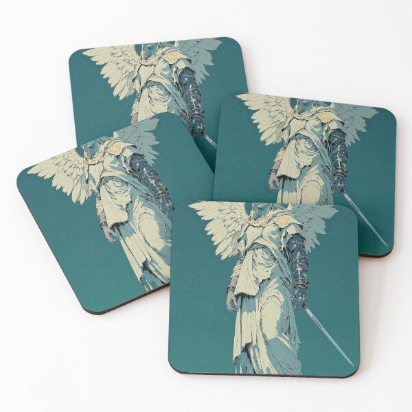Item preview, Medieval angel on cloudy realm a tapestryinspired fantasy designed and sold by MadeByHaresShop.