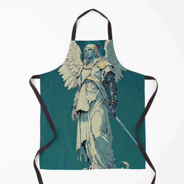 Item preview, Medieval angel on cloudy realm a tapestryinspired fantasy designed and sold by MadeByHaresShop.