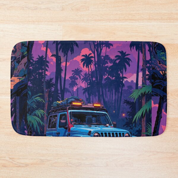 Item preview, Midnight expedition blue amongst luminous palms designed and sold by MadeByHaresShop.
