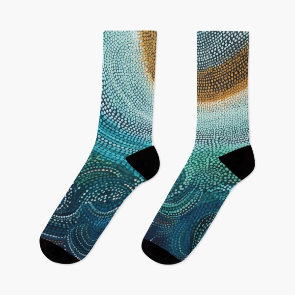 Item preview, Aboriginal Inspired Dot Art - With Sea Waves designed and sold by GrinGalore.