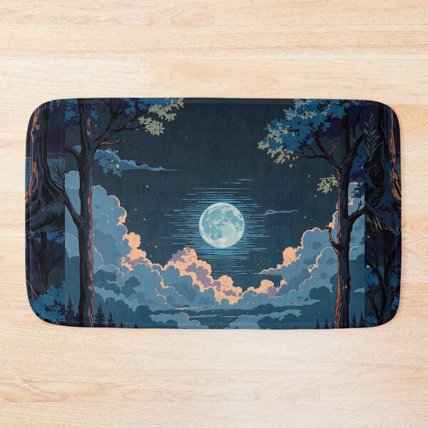 Item preview, Moonlit reflections blue canvas dream designed and sold by MadeByHaresShop.