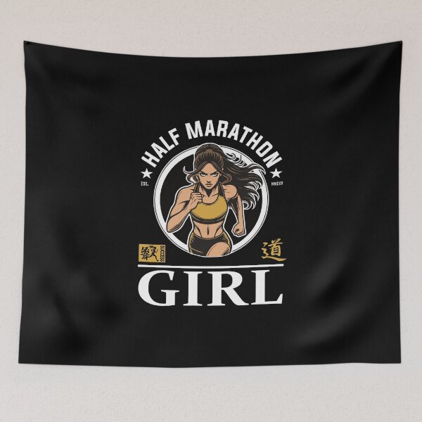 Artikelvorschau, Halbmarathon Girl - Cooles Design für Läuferinnen entworfen und verkauft von RetroMaritalArt.