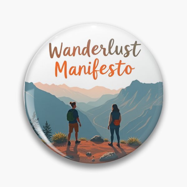 Aperçu de l'œuvre Autocollant Manifeste Wanderlust 2 créée et vendue par Design Drift.