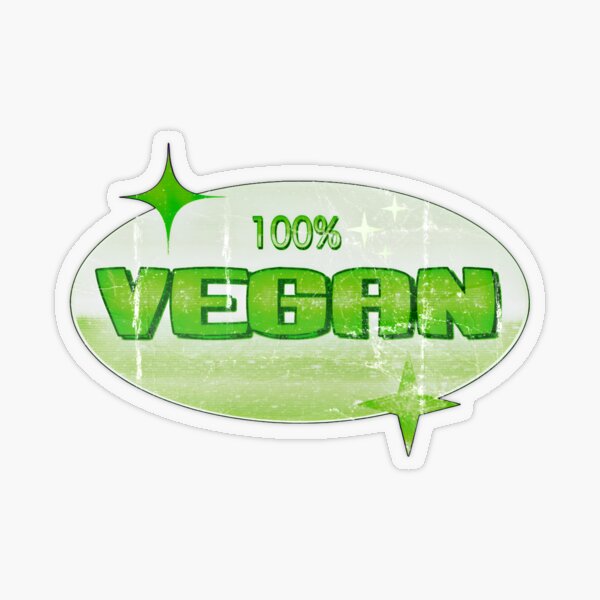 100% vegan Transparent Sticker