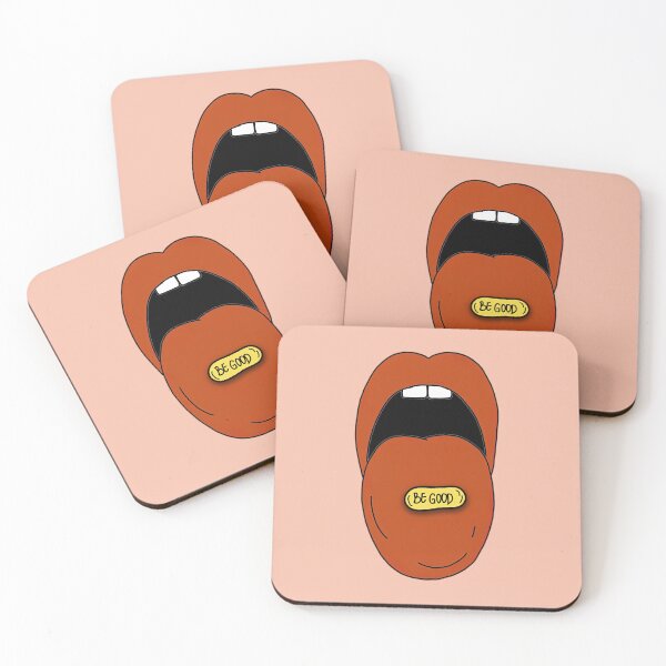 Item preview, Pop Art Woman Swallowing Be Good Pill designed and sold by Retr0Tshirts.
