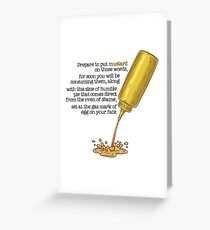 IT Crowd Inspired - Prepare to Put Mustard On Those Words - Moss - Nerd Humor - Brit Parody - Geek Humor Greeting Card