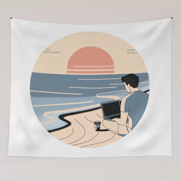 Item preview, Coding on the beach designed and sold by Code  Monkeys.