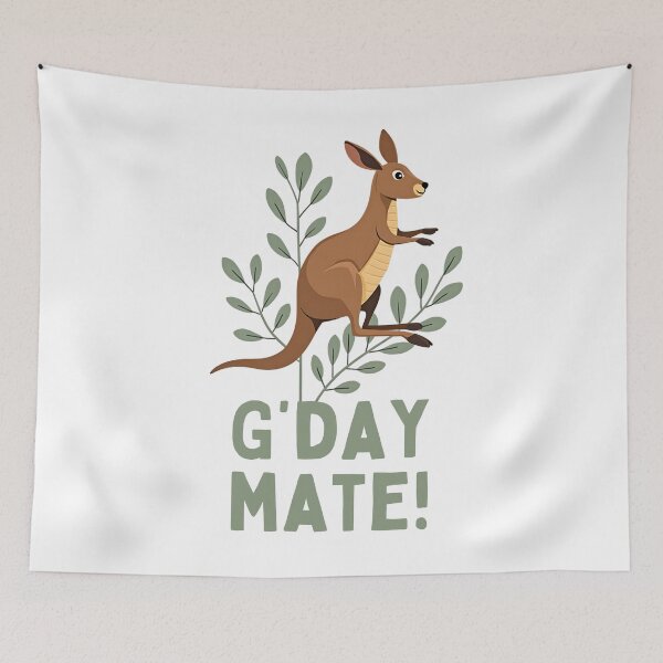 Item preview, Australia G'Day Mate Funny Kangaroo Australian Kangaroo designed and sold by MALIKABO.