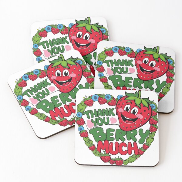 Item preview, Thank You Berry Much - Cute and Funny Food Pun designed and sold by Vistone.