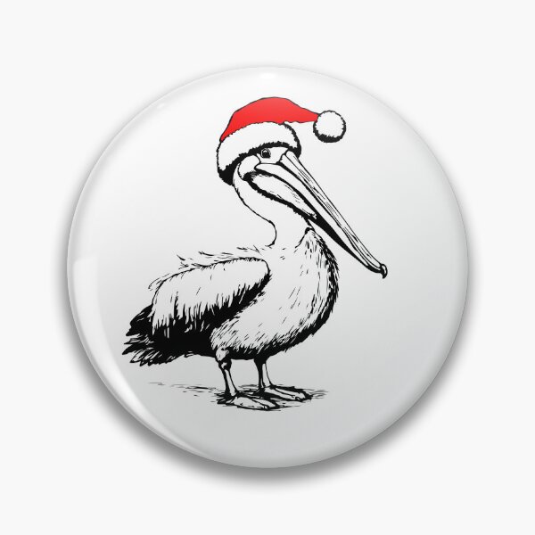 Item preview, Pelican in Christmas Hat designed and sold by JollyCritters.