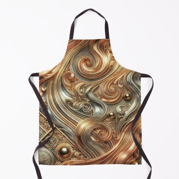 Item preview, Golden Fluid Elegance: Luxurious Metallic Swirl Artwork designed and sold by TeslaSt0re.