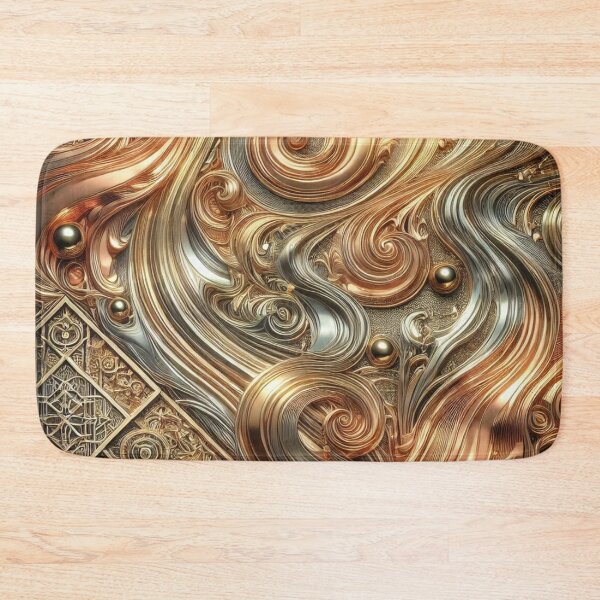 Item preview, Golden Fluid Elegance: Luxurious Metallic Swirl Artwork designed and sold by TeslaSt0re.