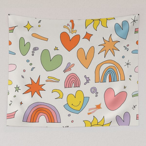 Item preview, Doodle Joyful Hearts designed and sold by Furbulous Faces.