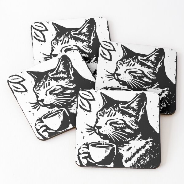 Item preview, Funny Cat Drinking Coffee  designed and sold by trajeado14.