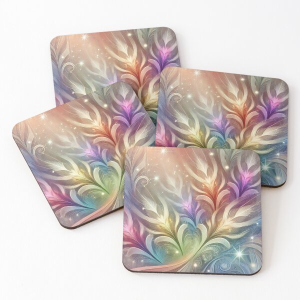 Item preview, Rainbow Feather Whimsy: Ethereal Flowing Plume Design designed and sold by TeslaSt0re.
