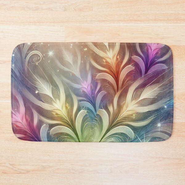 Item preview, Rainbow Feather Whimsy: Ethereal Flowing Plume Design designed and sold by TeslaSt0re.