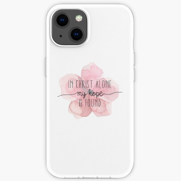 Christian Quote Watercolor Flower iPhone Soft Case